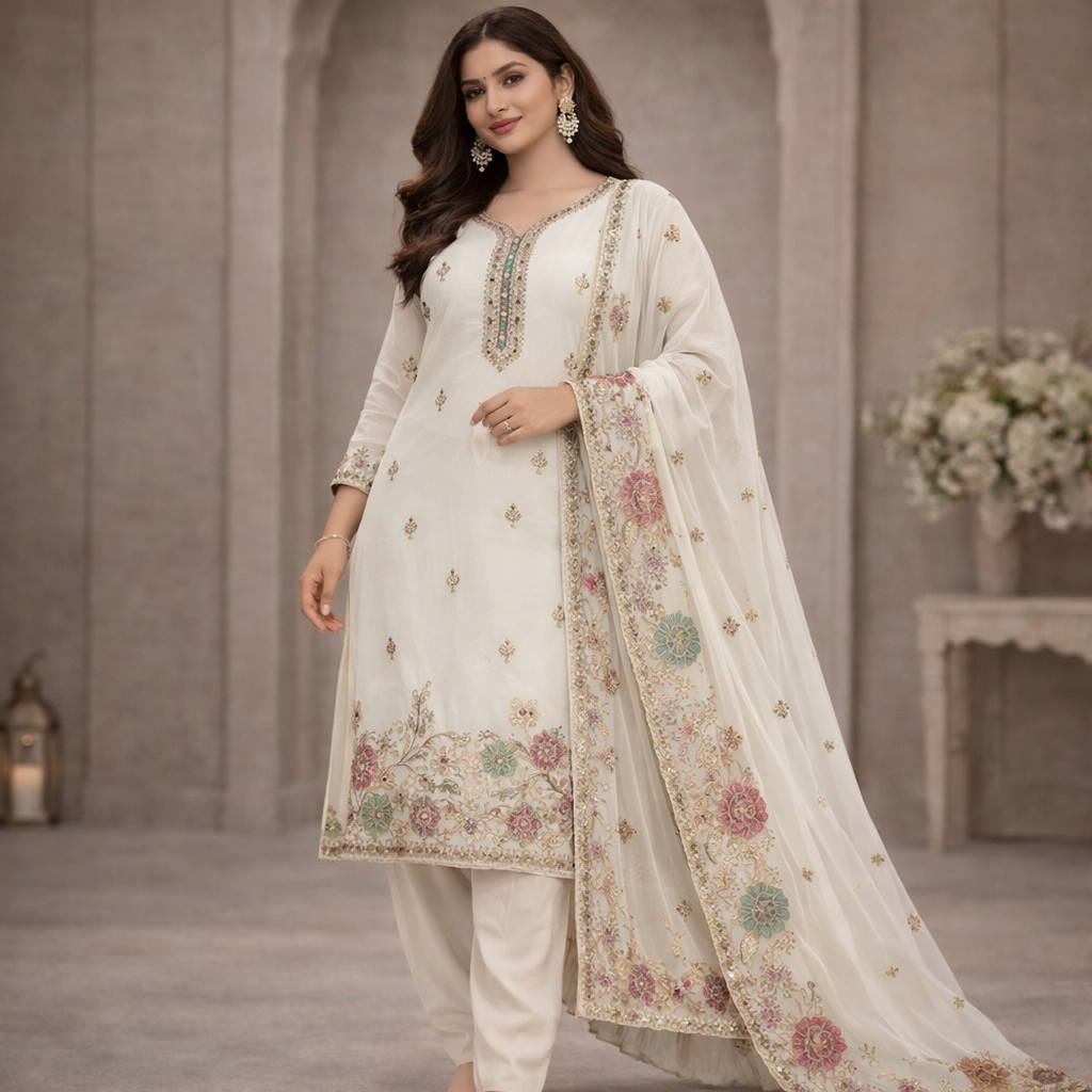 Ivory Gulbahar Elegance Suit Set
