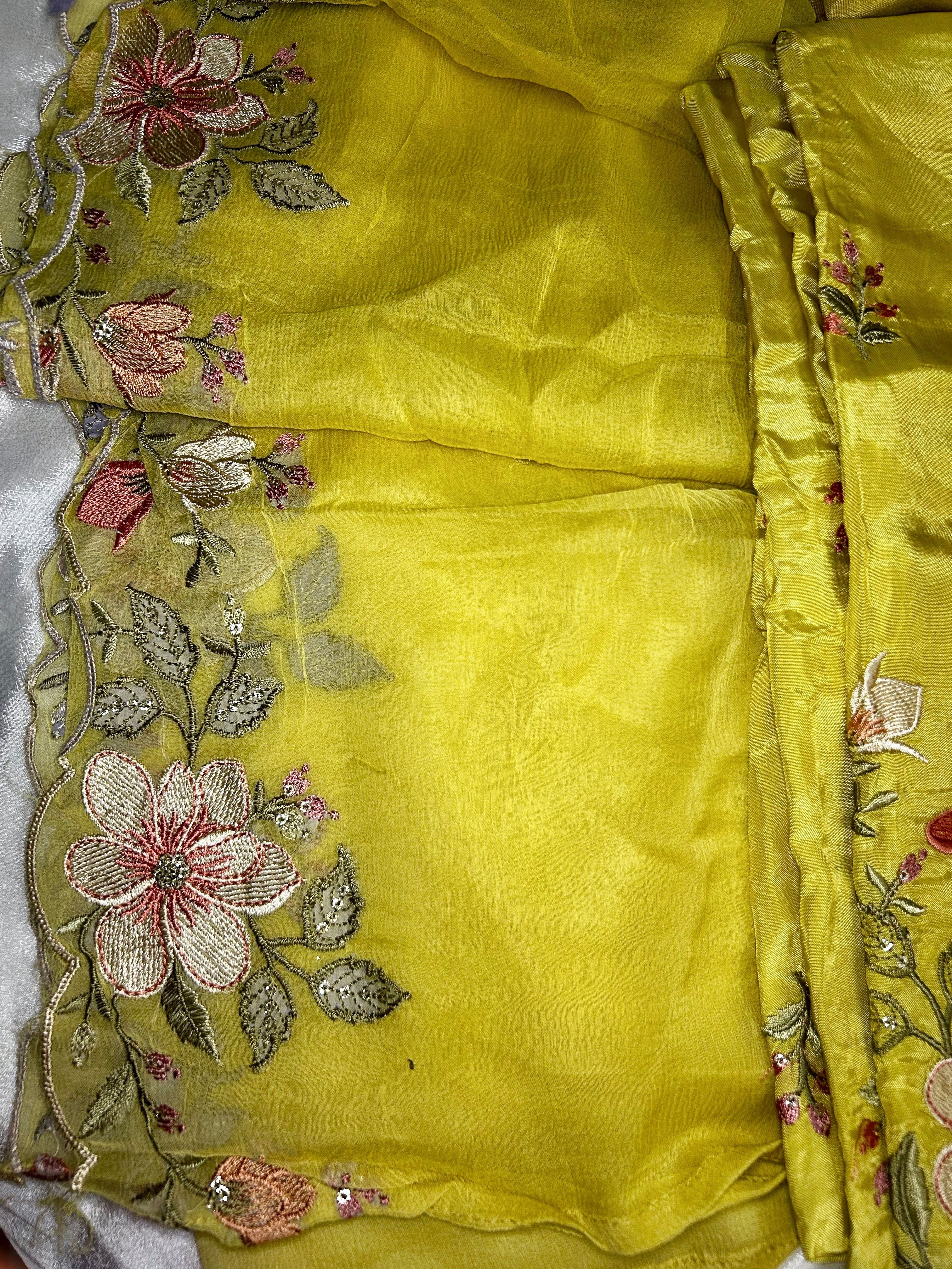 Zehra Mustard Bloom Suit Set